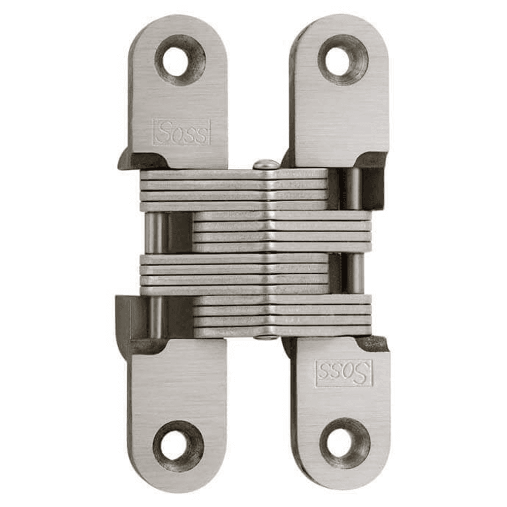 1-1/8" 212 Invisible 180° Opening Hinge, Satin Stainless Steel