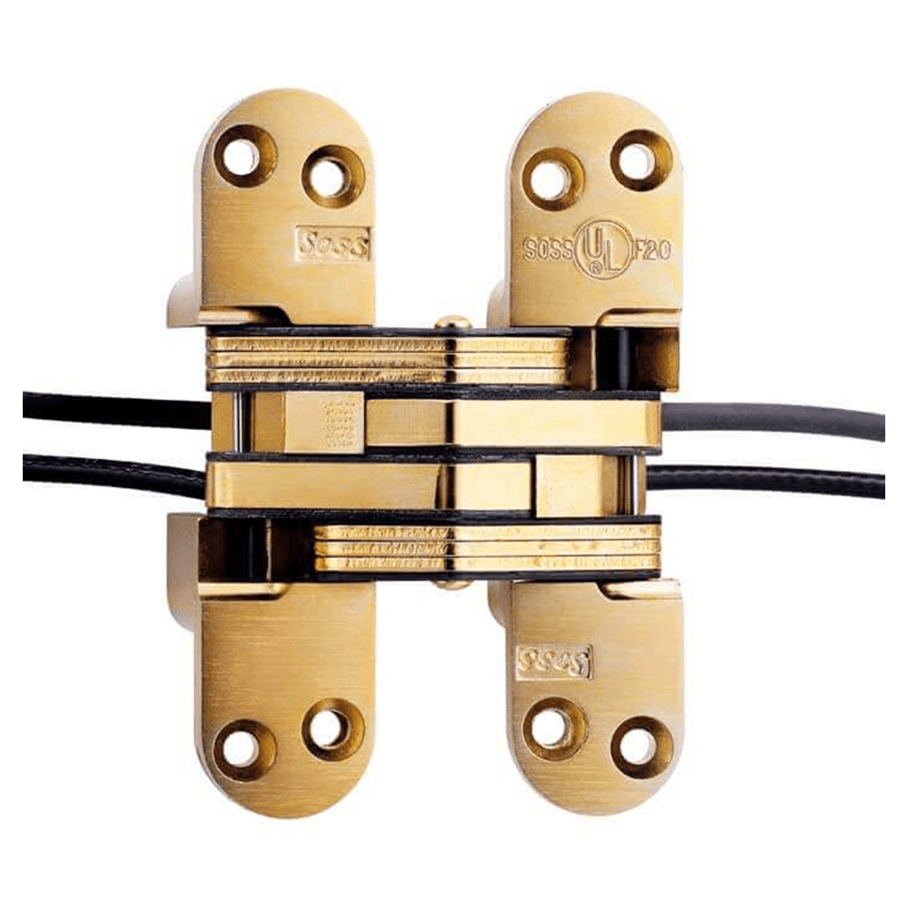 218PT Power Transfer Invisible Hinge, Satin Brass