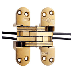 218PT Power Transfer Invisible Hinge, Satin Brass