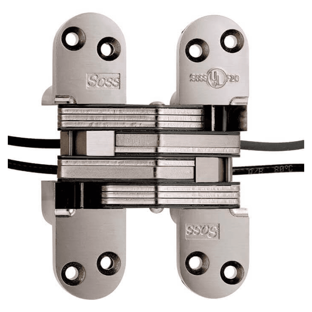 2" 220PT Invisible Power Transfer Hinge, Satin Nickel