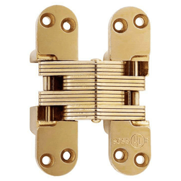 1-3/4" 418 Invisible Power Transfer Hinge 2.5 AMP at 24 VDC, Satin Brass