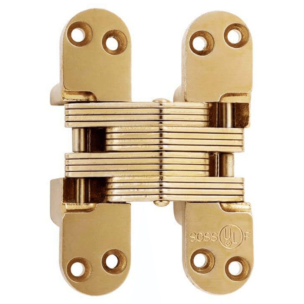 1-3/4" 418 Alloy Steel Invisible Hinge, Satin Brass