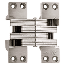 2" 420 Alloy Steel Invisible Hinge, Satin Nickel