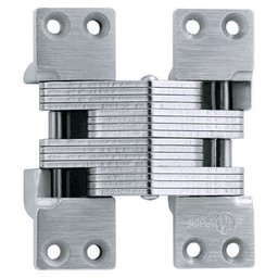 2" 420 Alloy Steel Invisible Hinge, Satin Chrome