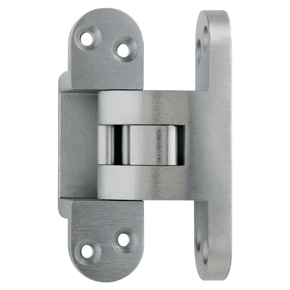 518 Wrap Around Invisible 92° Opening Hinge, Satin Chrome