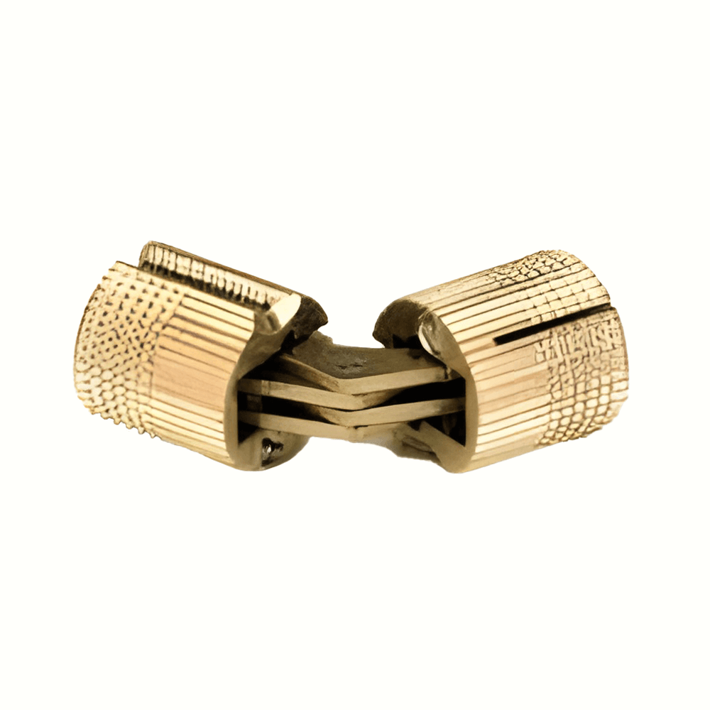 1-1/8" Invisible Barrel 180° Opening Hinge, Solid Brass
