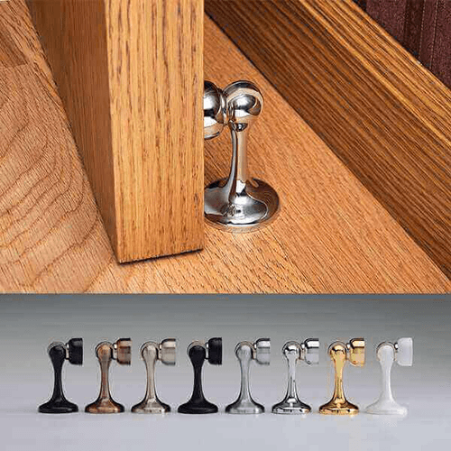 3-3/4" Magnetic Door Holder with Stop, Oil Rubbed Bronze