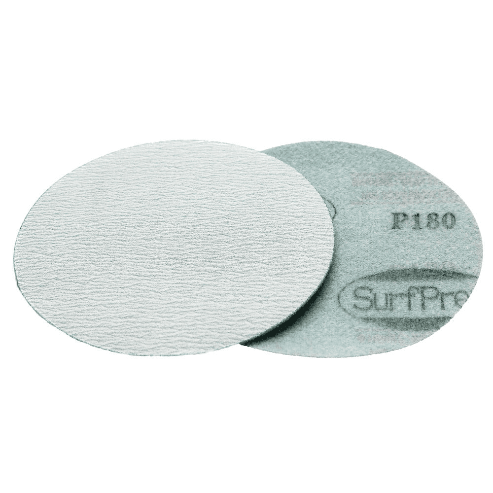 5" Hook & Loop 180 Grit No Holes Sanding Disc, Aluminum Oxide on Film (100/Box)