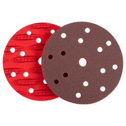 6" x 10mm Thick Hook/Loop 120-150 Grit Multi Holes ProFoam Abrasive Disc (10/Box)