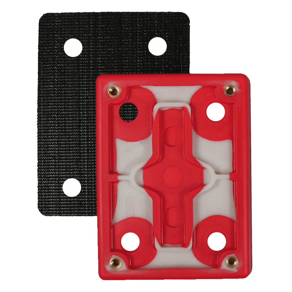 4" x 3" Hook/Loop Vacuum Backup Pad, 4 Holes