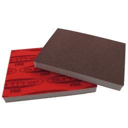 Medium Grit Aluminum Oxide Sanding Sponge, 3" x 4" x 25/64"