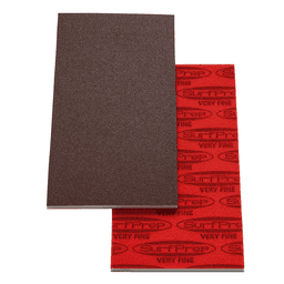 Medium+ Grit Aluminum Oxide Sanding Sponge, 3-2/3" x 7" x 13/64