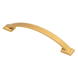5-3/64" Heritage Cabinet Pull, Brushed Satin Brass