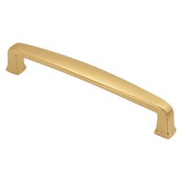 5-3/64" Skyline Cabinet Pull, Brushed Satin Brass, 5-35/64" Length
