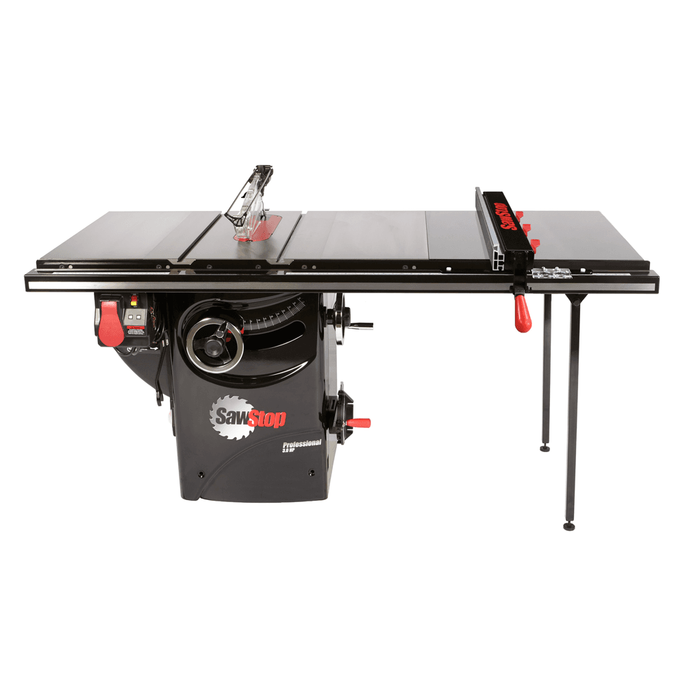Professional 3HP Cabinet Saw with 36” Professional T-Glide Advance Rip Fence, Rails & Extension Table