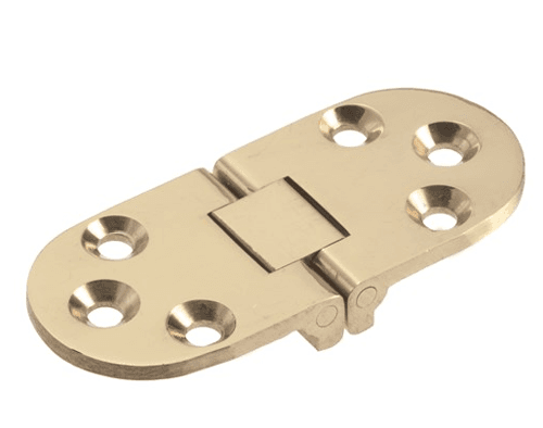 Flip-Top Table 180° Opening Hinge, 1-3/16", Polished Brass