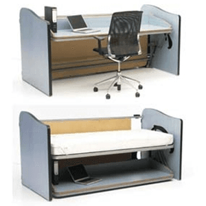 Desk Bed Assembly with wood