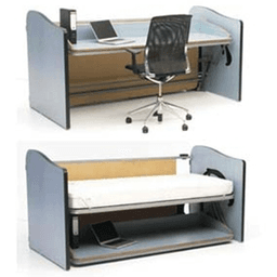 Desk Bed Assembly with wood