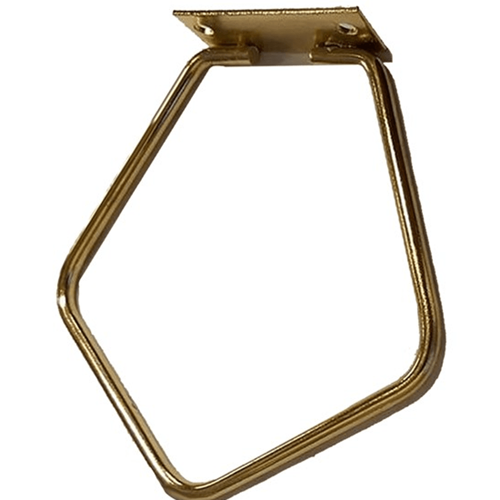 4-1/4" Single Bottle Rack, Polished Brass