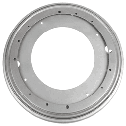 12" Round Steel Swivel Bearing with Detent, Zinc Plated