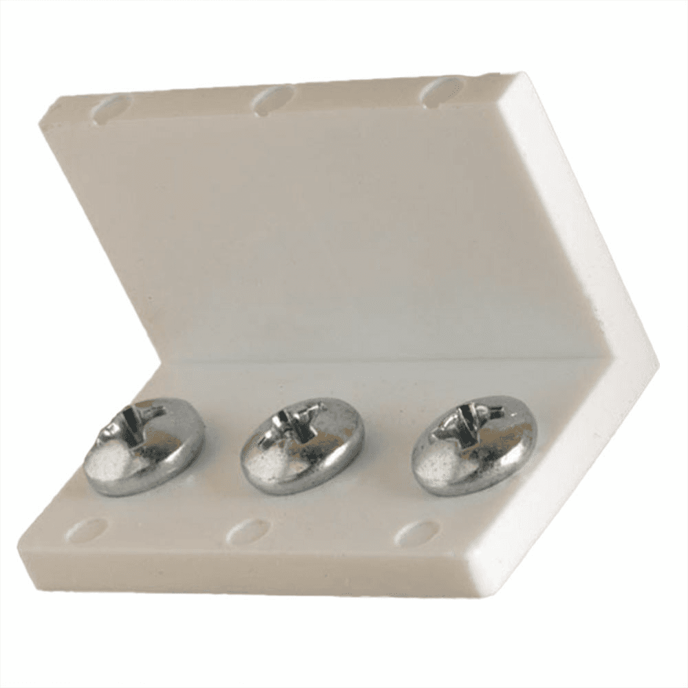 90° Right Angle Bracket, White