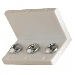 90° Right Angle Bracket, White