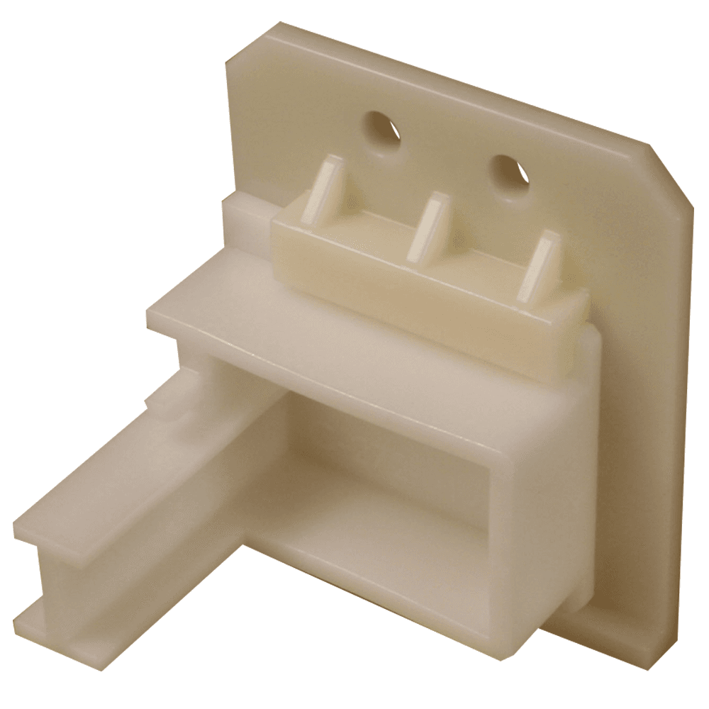 C-304-01 19mm - 23mm Right Adjustable Roller Undermount Bracket, 10mm, Dowelled (500/Box)