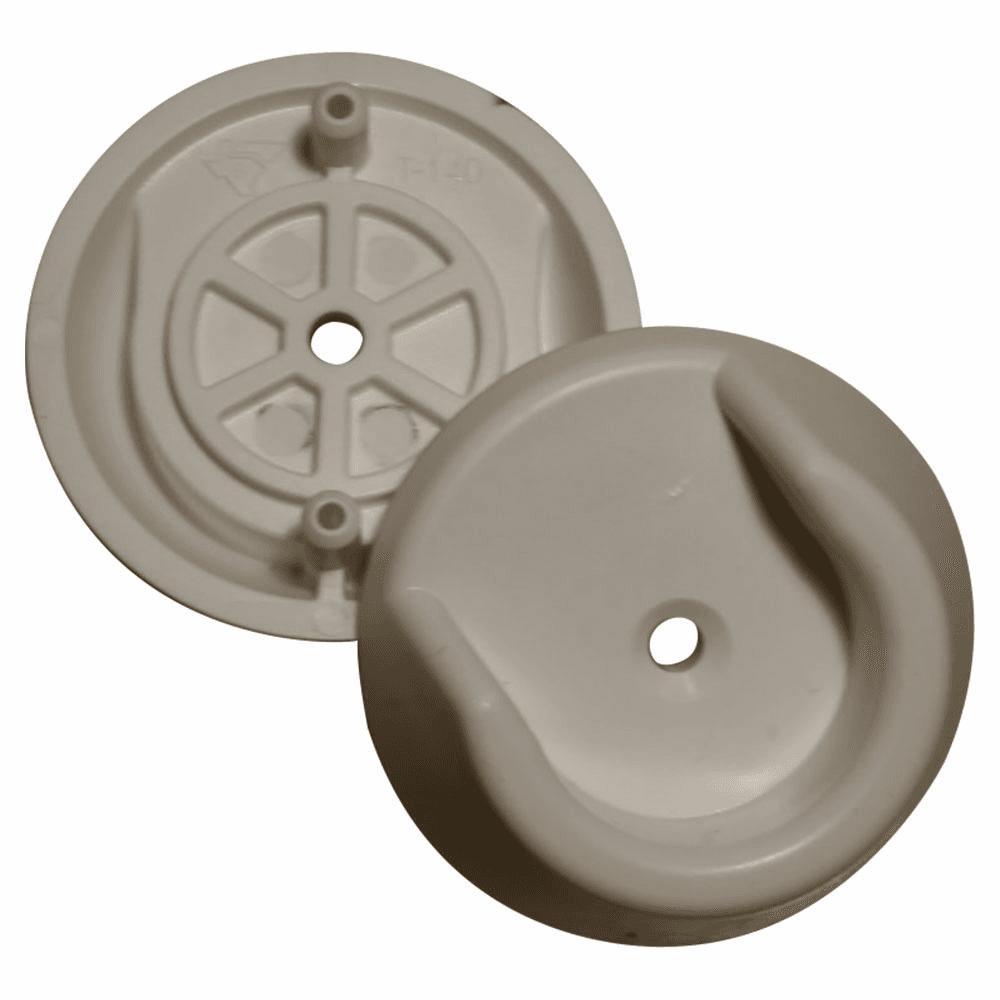 1" Twin Closet Rod Holder, White