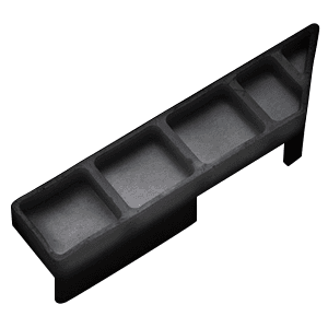 45° Left Hand Corner Protector, Black
