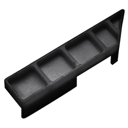 45° Left Hand Corner Protector, Black