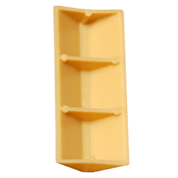 3" x 1" High Density Polyethylene Glue/Staple Block, Beige