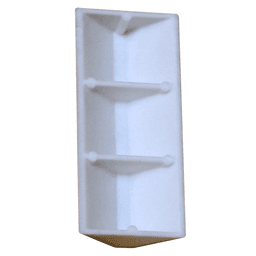 3" x 1" HIPS Plastic Glue/Staple Block, White