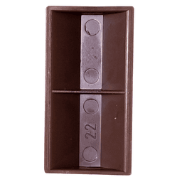 2" x 3/4" HIPS Plastic Coff Glue/Staple Block, Beige