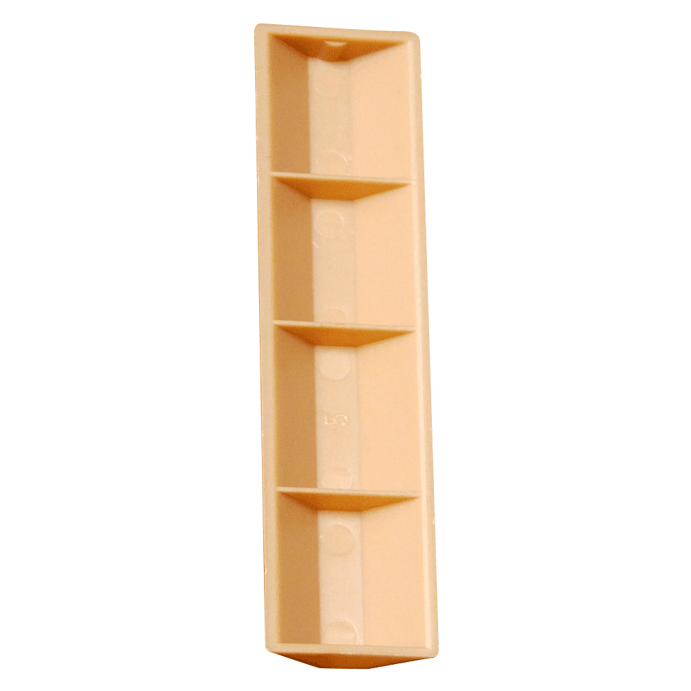 4" x 3/4" HIPS Plastic Glue/Staple Block, Beige
