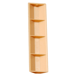 4" x 3/4" HIPS Plastic Glue/Staple Block, Beige