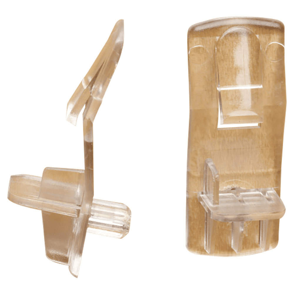 T-600 1/4" Left Hand Locking Shelf Support for 1/2" Shelves, Clear Finish