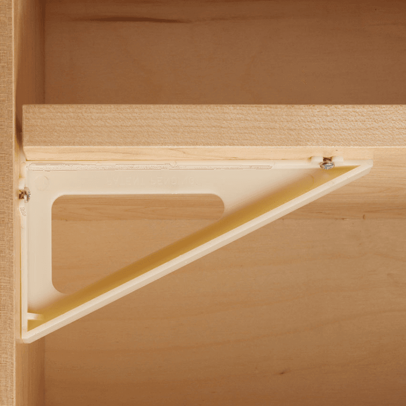 6" Shelf Support with Horizontal Tabs, Natural Finish 300/Box