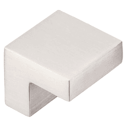 5/8" Asbury Square Knob, Brushed Satin Nickel