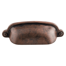 2-9/16" Dakota Charlotte Cup Pull, Patina Rouge