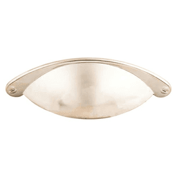 2-1/2" Asbury Arendal Cup Pull, Polished Nickel