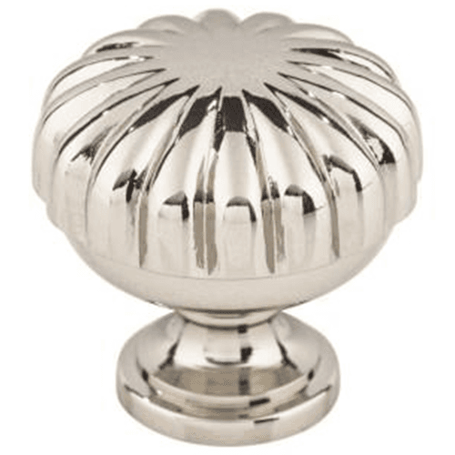1-1/4" Asbury Melon Knob, Polished Nickel