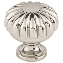1-1/4" Asbury Melon Knob, Polished Nickel