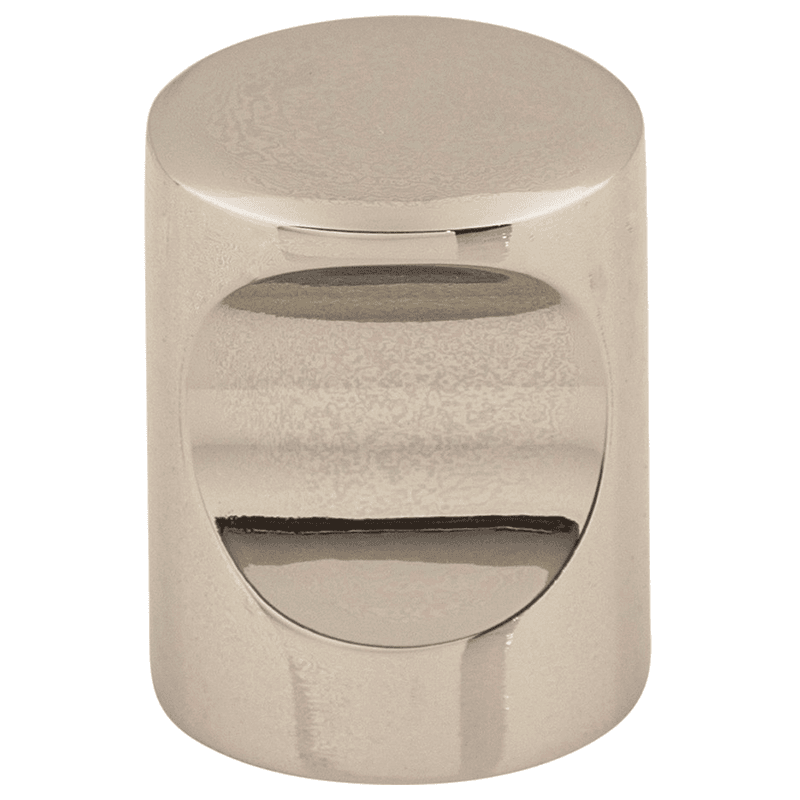 3/4" Nouveau Indent Knob, Polished Nickel