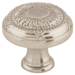 1-1/4" Edwardian Ribbon Knob, Brushed Satin Nickel