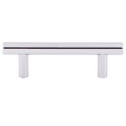 3" Hopewell Bar Pull, Polished Nickel, 4-9/16" Length