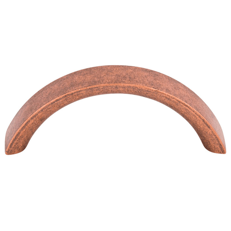3" Nouveau Crescent Pull, Antique Copper