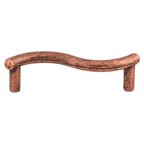3" Nouveau Spiral Pull, Antique Copper