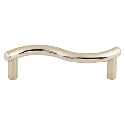 3" Nouveau Spiral Pull, Polished Nickel