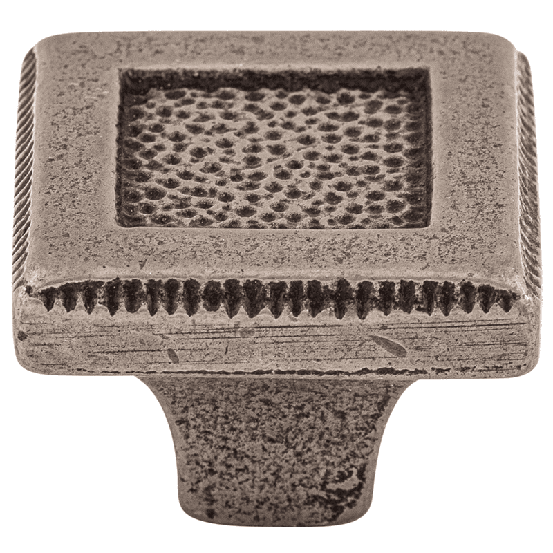 1-5/16" Britannia Square Inset Knob, Cast Iron
