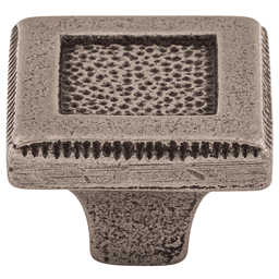 1-5/16" Britannia Square Inset Knob, Cast Iron